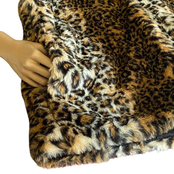 Cejon Faux Fur Leopard Print Vest XL #81N - Picture 7 of 9